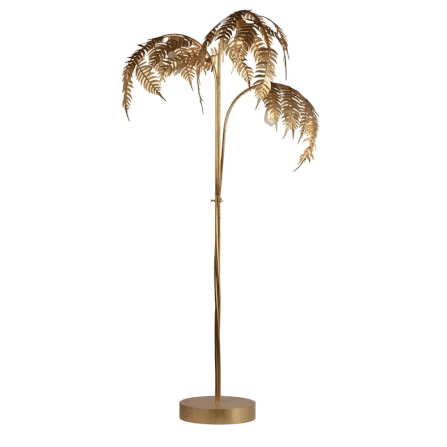 โคมไฟตั้งพื้น DEEPWOOD รุ่น WROUGHT GOLDEN PALM TREE สีทอง 3 หัว_0